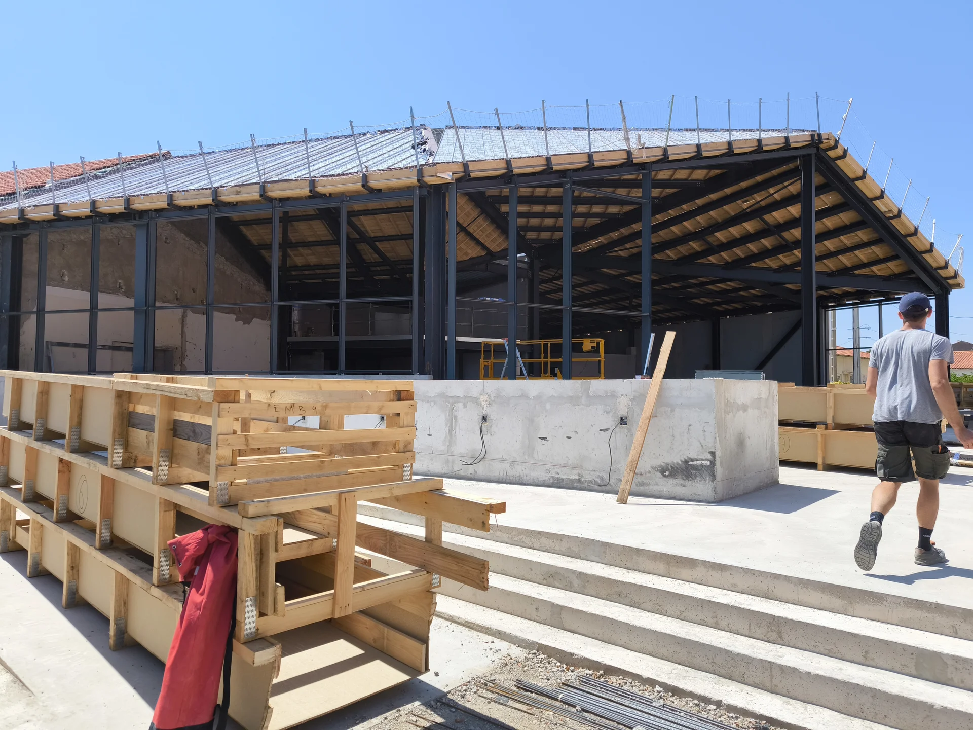 Pose Mur Rideau Trapèze